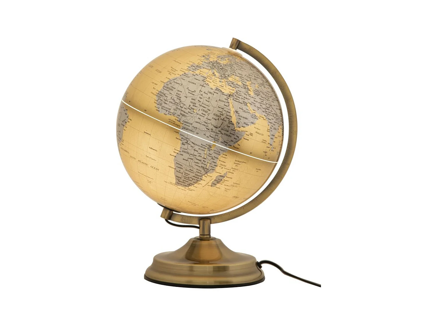 Globe de Table MF220, Or, 25x25x38 cm, Epikasa