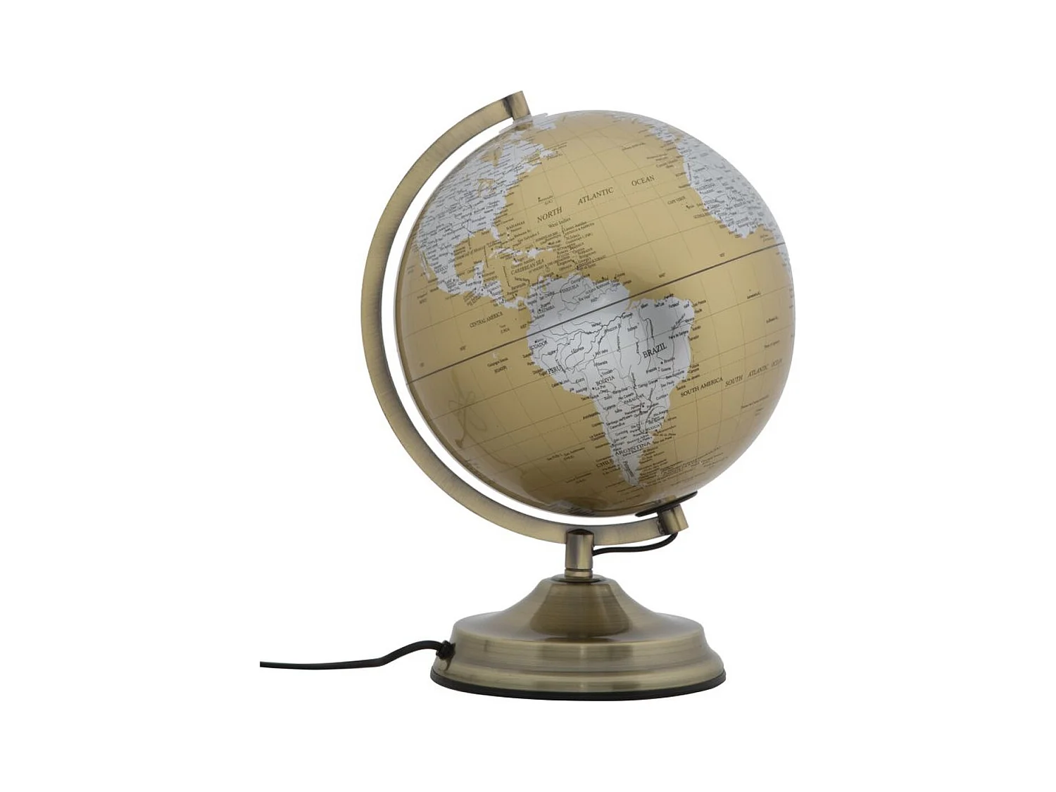Globe de Table MF220, Or, 25x25x38 cm, Epikasa