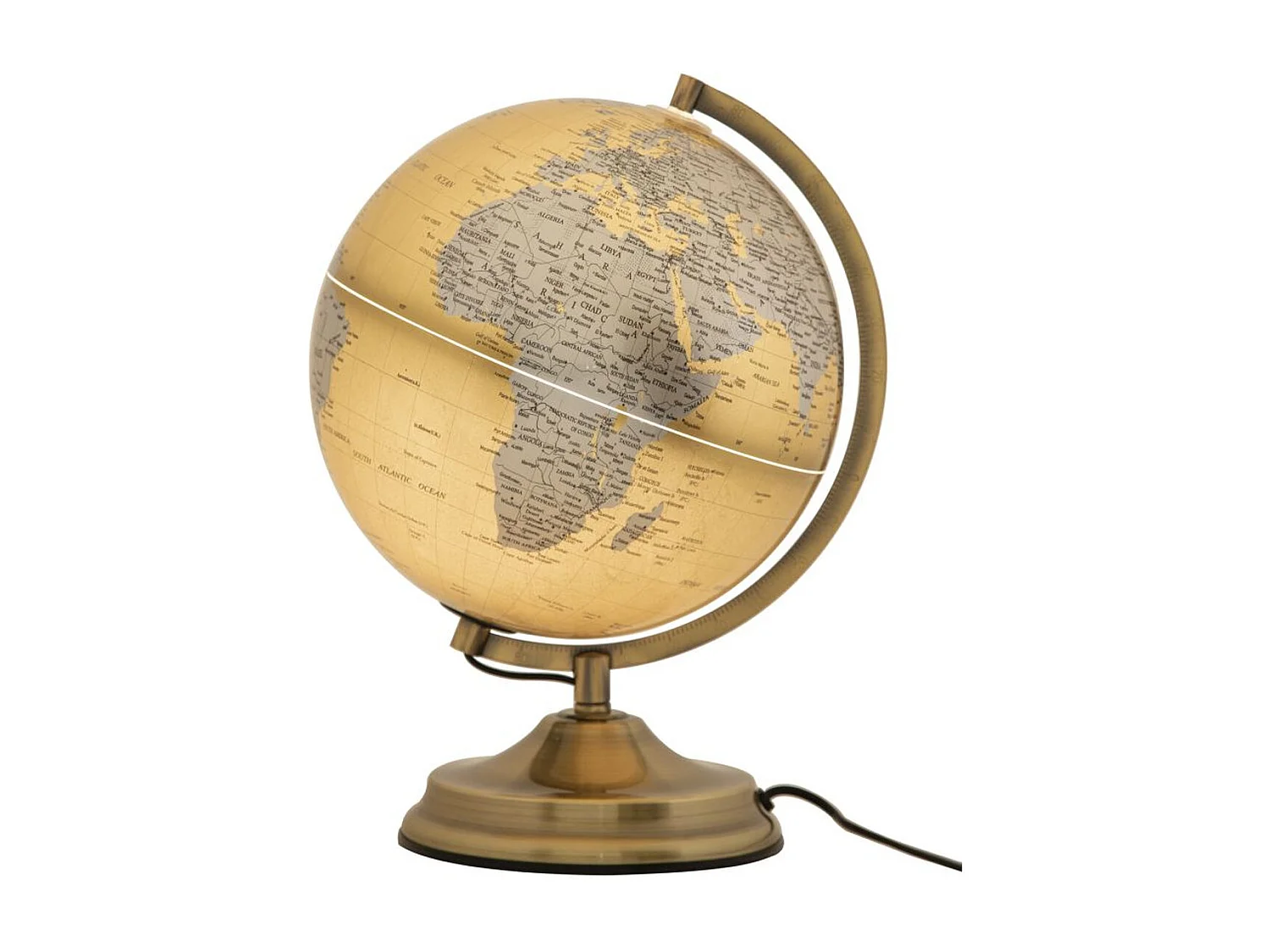 Globo de Mesa MF220, Ouro, 25x25x38 cm, Seven Design