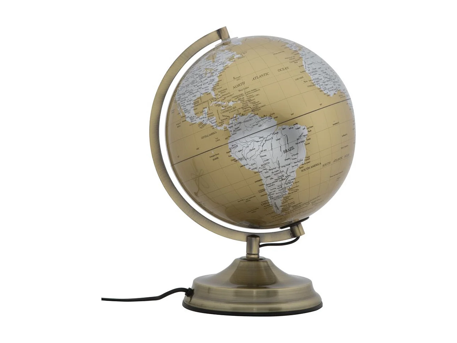 Globo de Mesa MF220, Ouro, 25x25x38 cm, Seven Design