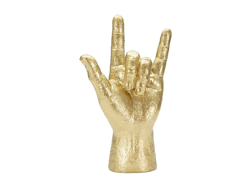 Escultura Mãos 4, Ouro, 14,5x7x23 cm, Epikasa