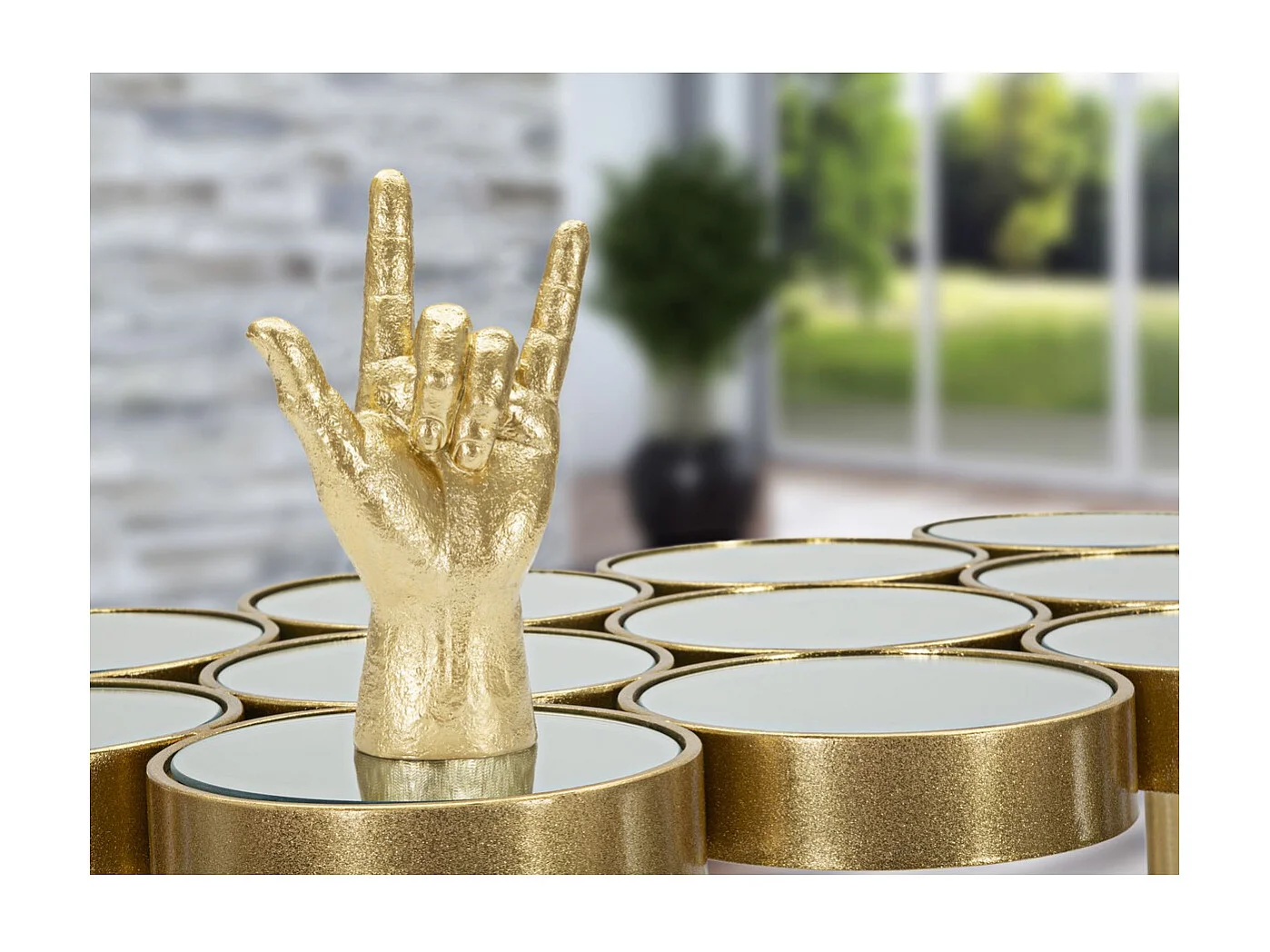 Rzeźba Mani 4, Złoto, 14,5x7x23 cm, Seven Design