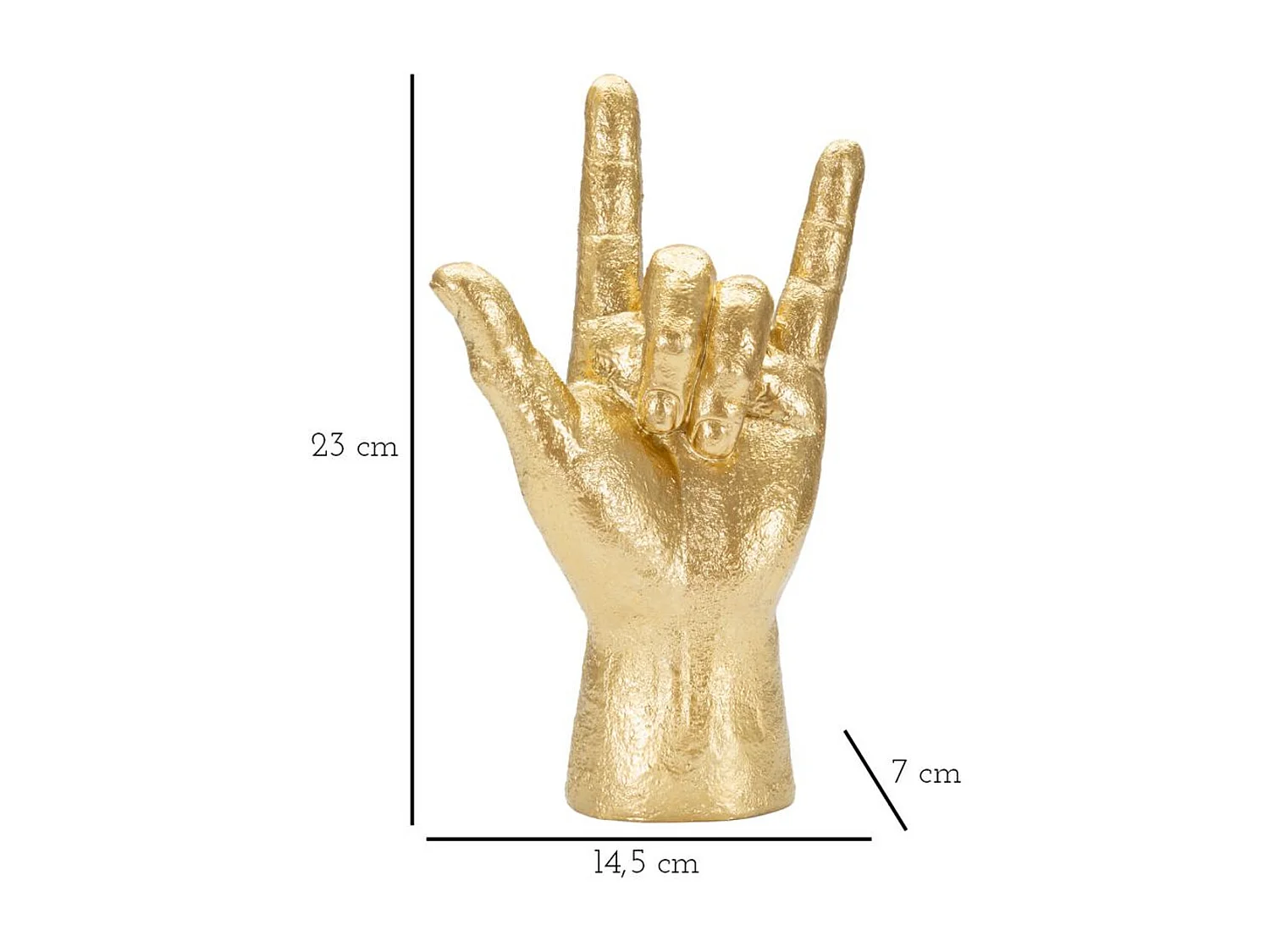 Rzeźba Mani 4, Złoto, 14,5x7x23 cm, Seven Design