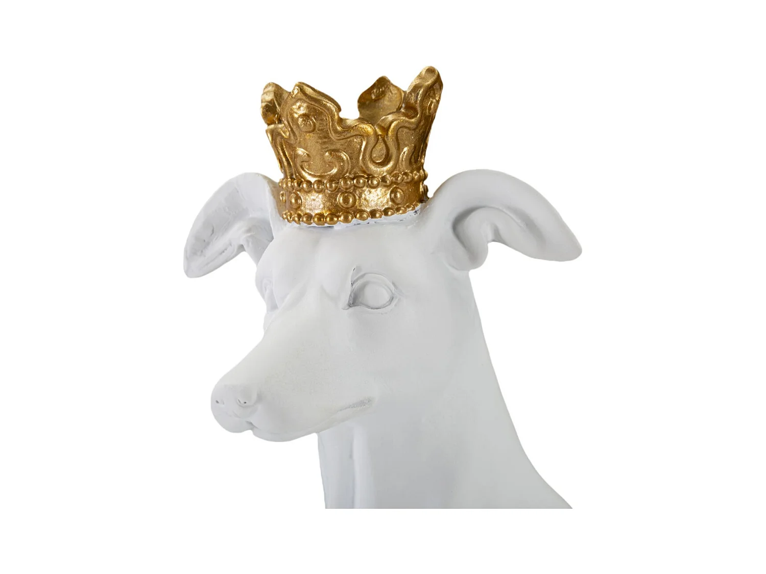 Rzeźba Pies 2, Biały, 20x12,5x33 cm, Epikasa