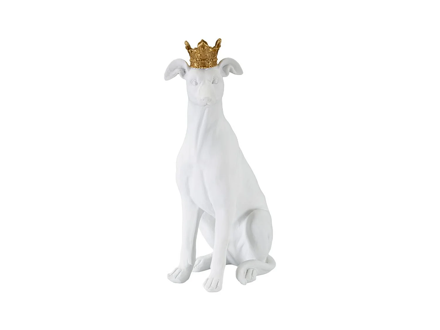 Sculpture Chien 2, Blanc, 20x12,5x33 cm, Epikasa