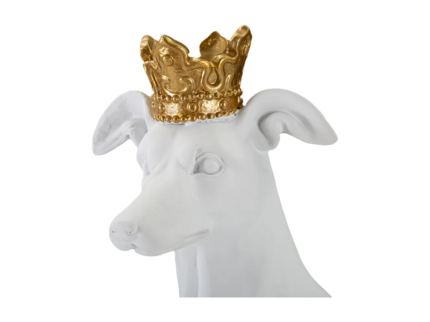 Sculpture Chien 2, Blanc, 20x12,5x33 cm, Seven Design