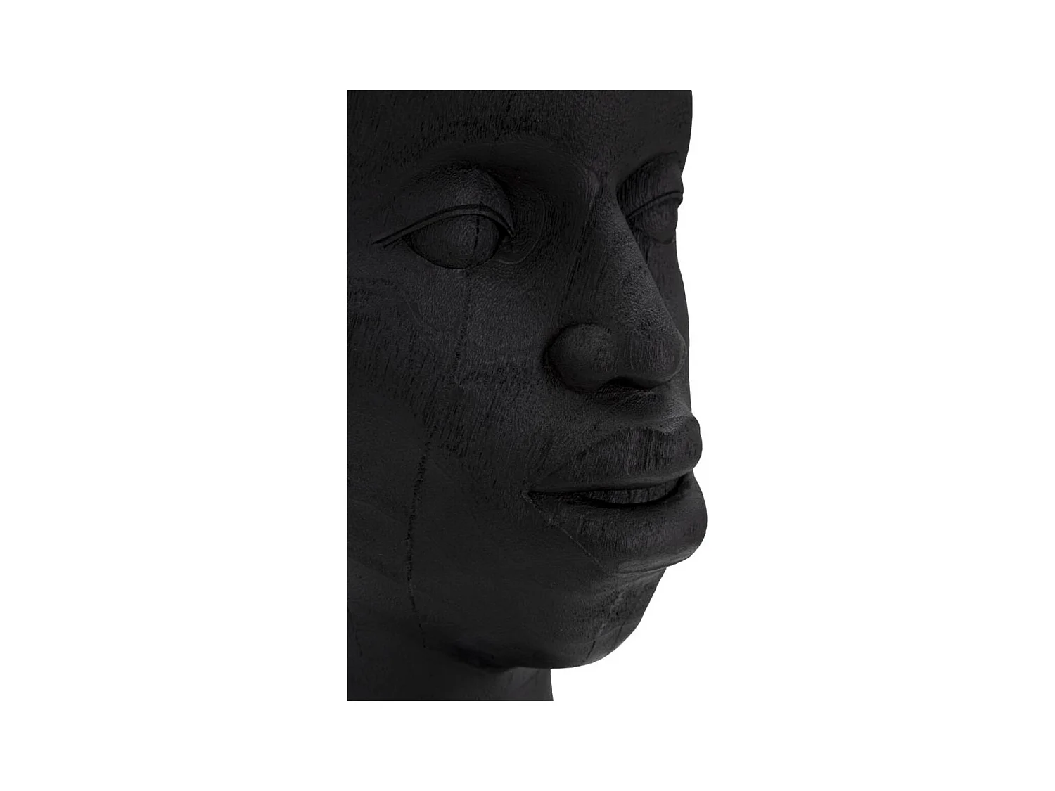 Escultura África 5, Preto, 25x25x56 cm, Epikasa