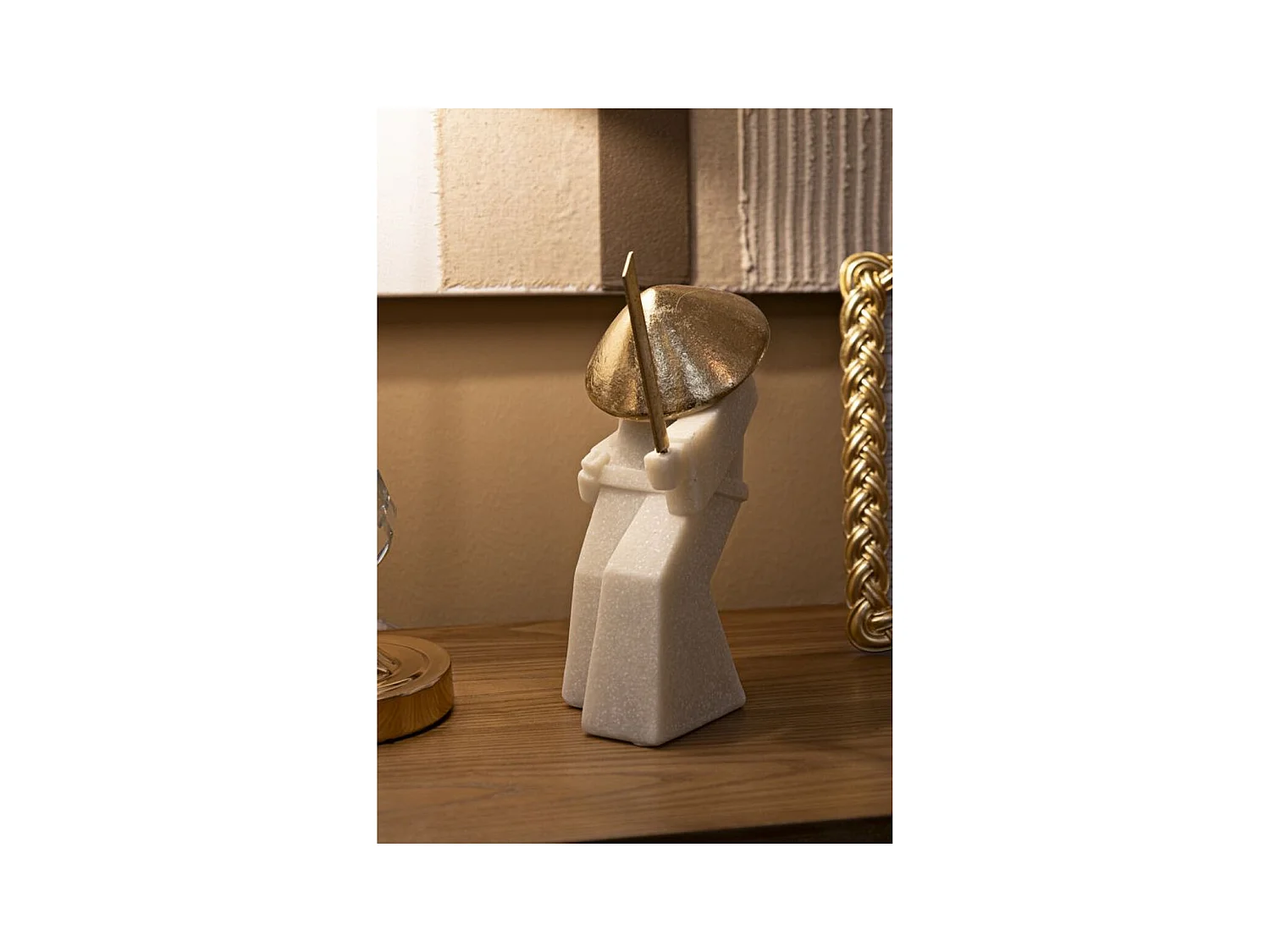 Rzeźba Japonia 2, Biały, 14x9x24,5 cm, Epikasa