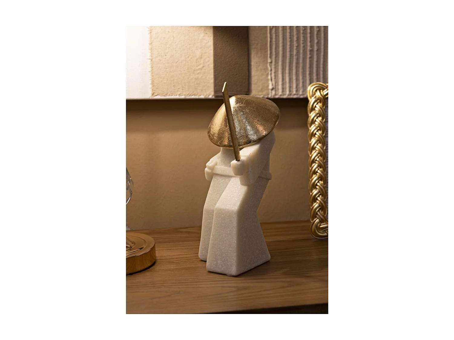 Scultura Giappone 2, Bianco, 14x9x24,5 cm, Seven Design