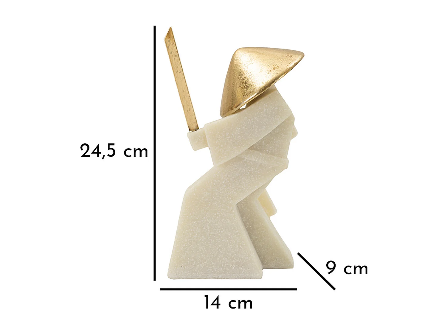 Scultura Giappone 2, Bianco, 14x9x24,5 cm, Seven Design