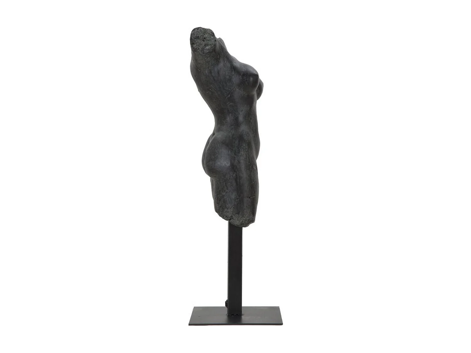 Escultura Mulher 2, Preto, 19x17x50 cm, Seven Design