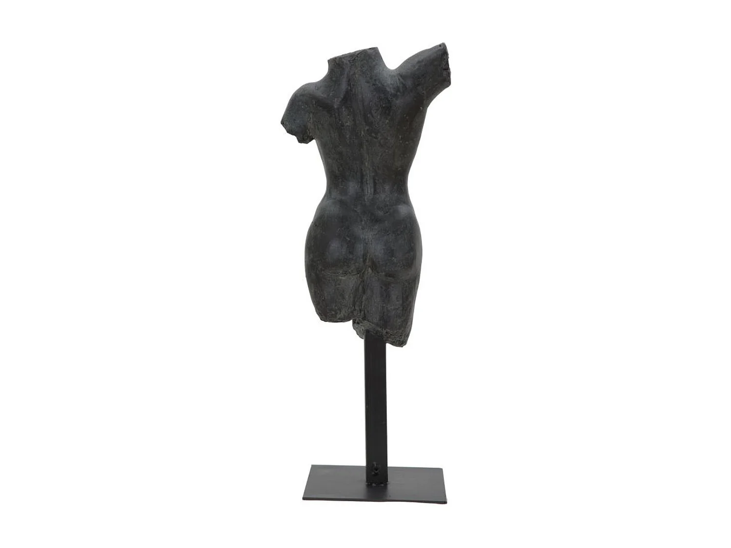 Escultura Mulher 2, Preto, 19x17x50 cm, Seven Design