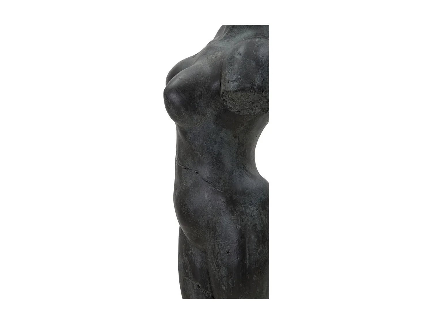 Escultura Mulher 2, Preto, 19x17x50 cm, Seven Design