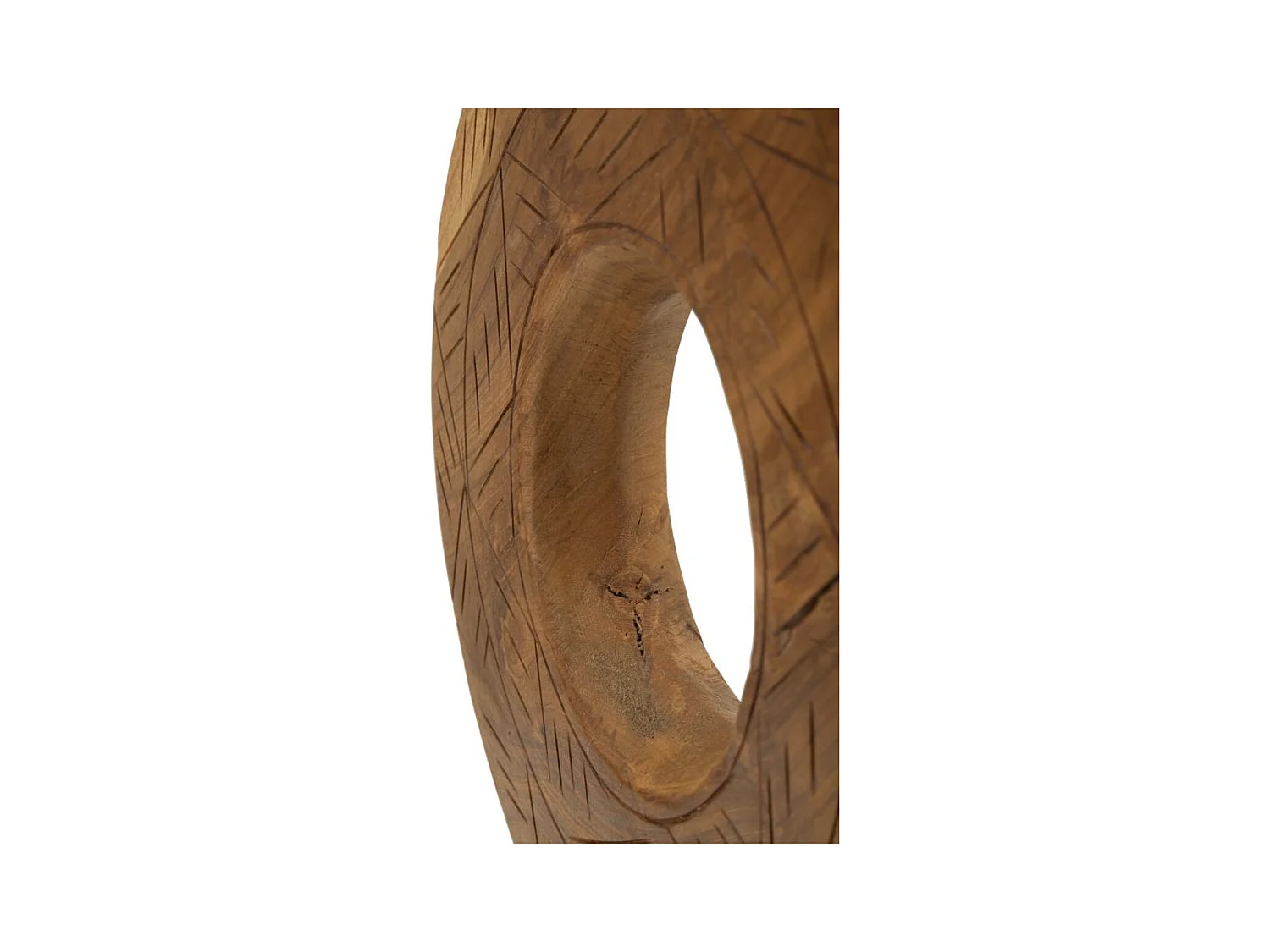 Sculpture Cercles 37, Marron, 28x10x38 cm, Epikasa