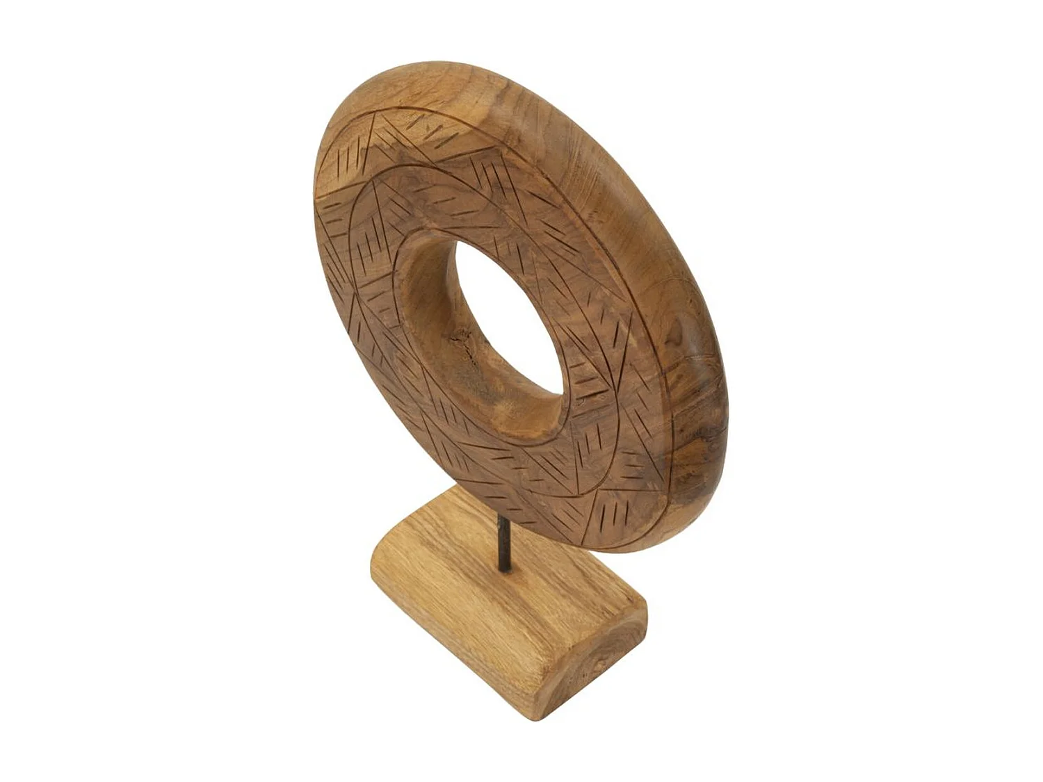 Rzeźba Kręgi 37, Brązowy, 28x10x38 cm, Seven Design