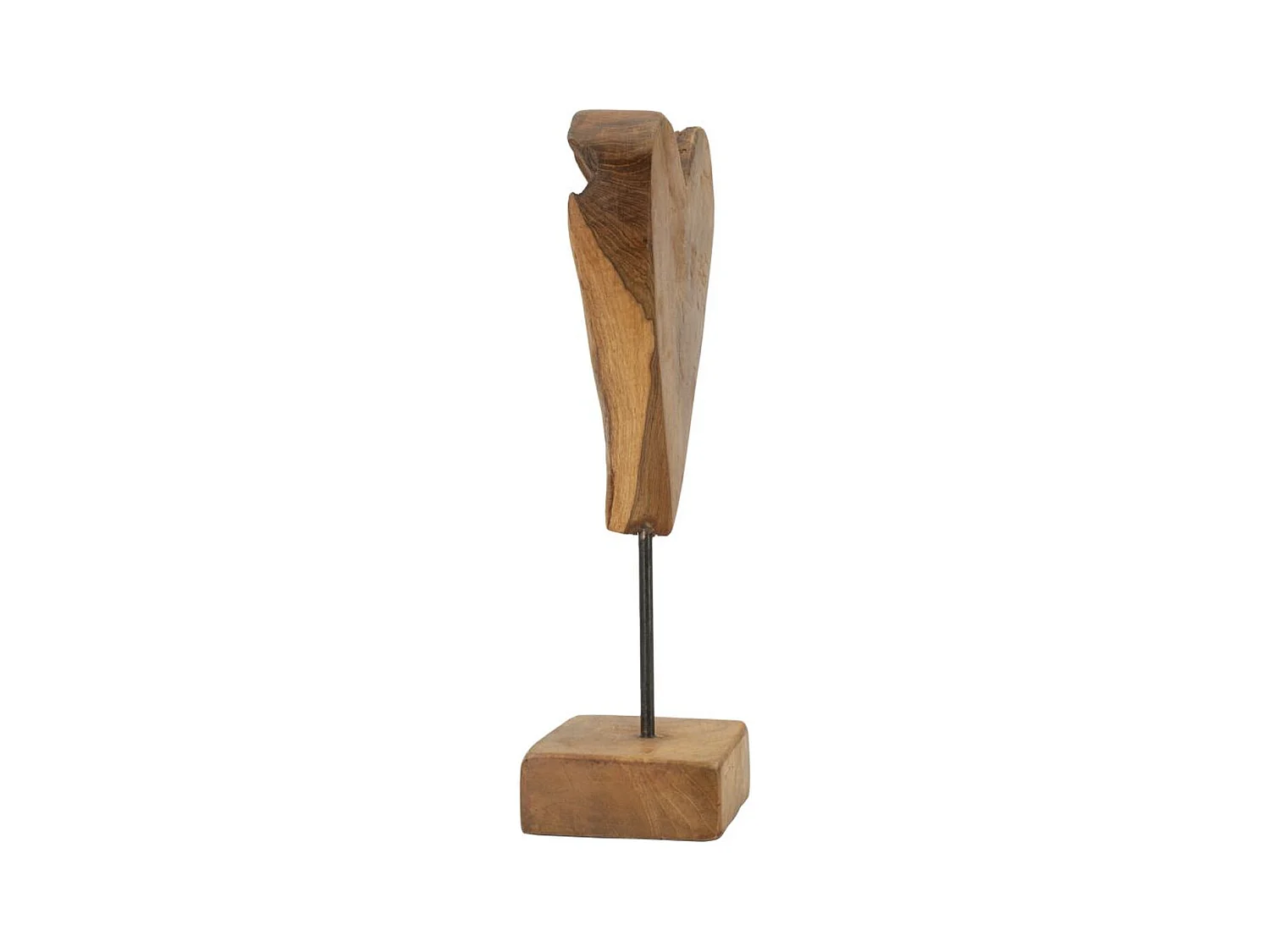 Escultura Coração 9, Castanho, 15x10x35 cm, Epikasa
