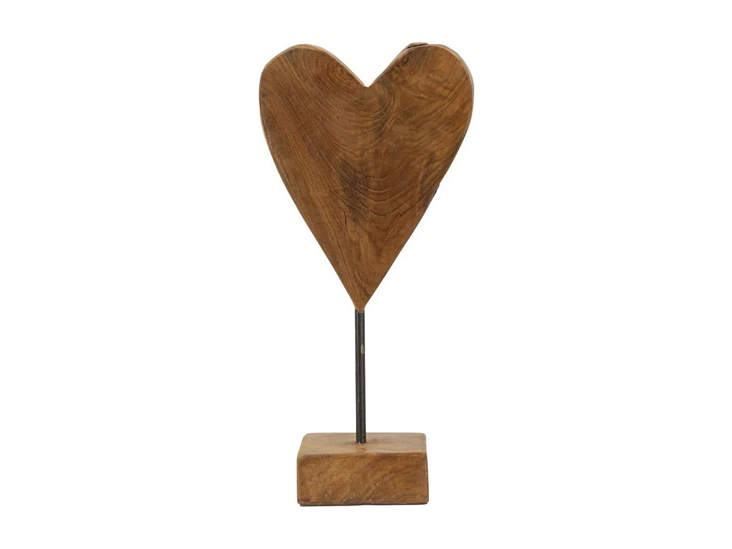 Rzeźba Serce 9, Brązowy, 15x10x35 cm, Seven Design