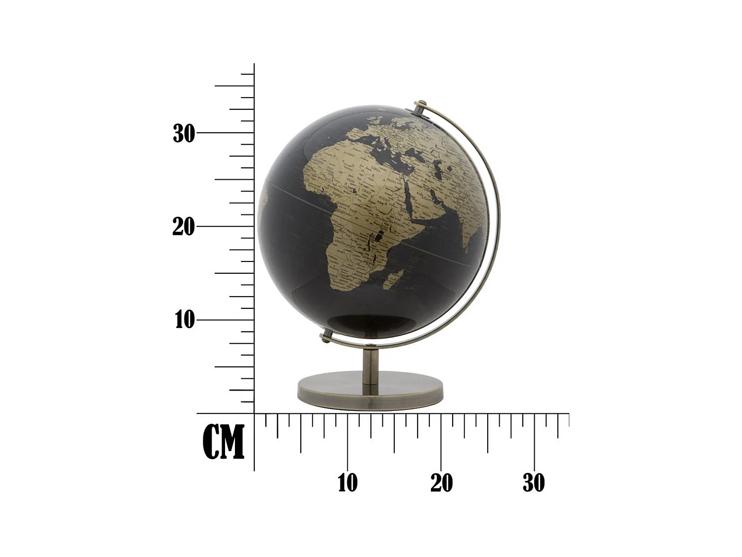 Globe de Table MF223, Or, 25x25x34 cm, Epikasa