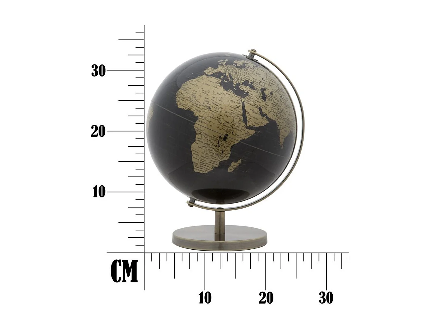 Globus Stołowy MF223, Złoto, 25x25x34 cm, Seven Design