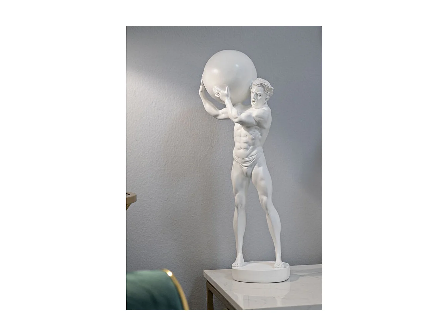 Sculpture MF370, Blanc, 18x12,5x50 cm, Seven Design