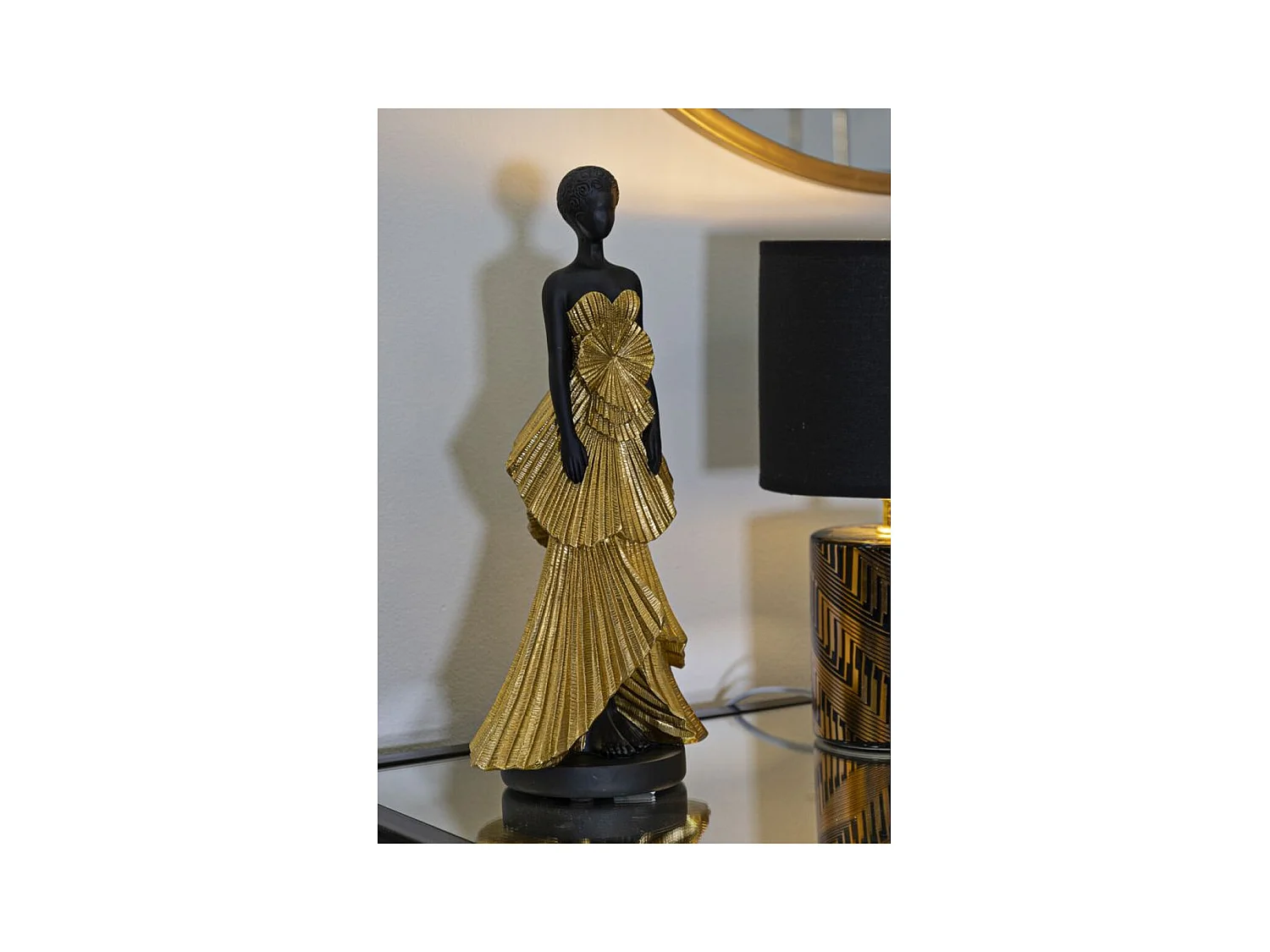 Rzeźba Balerina 7, Złoto, 14,5x10x33 cm, Epikasa