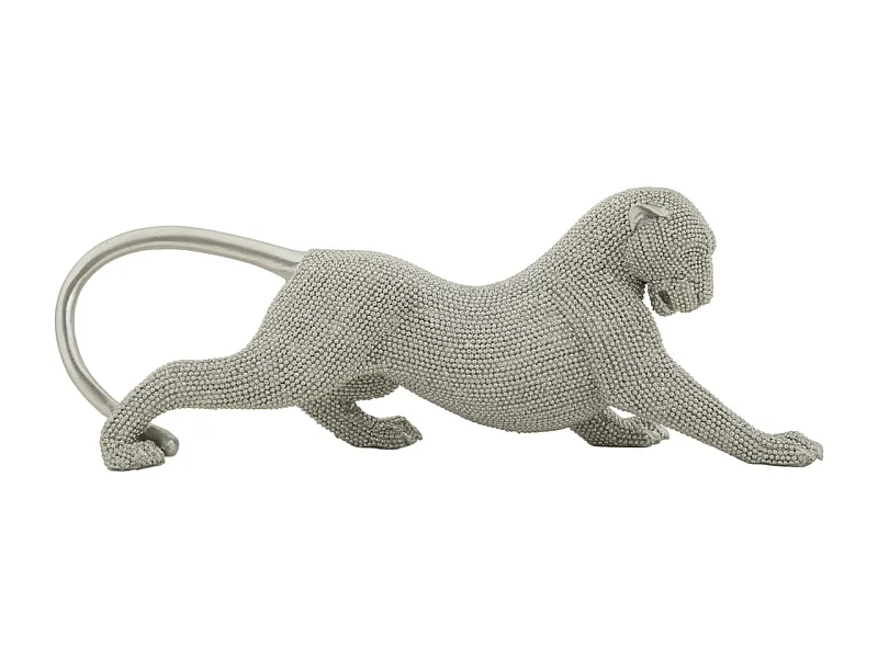 Beeldhouwwerk Katten 5, Zilver, 32x9x11 cm, Epikasa