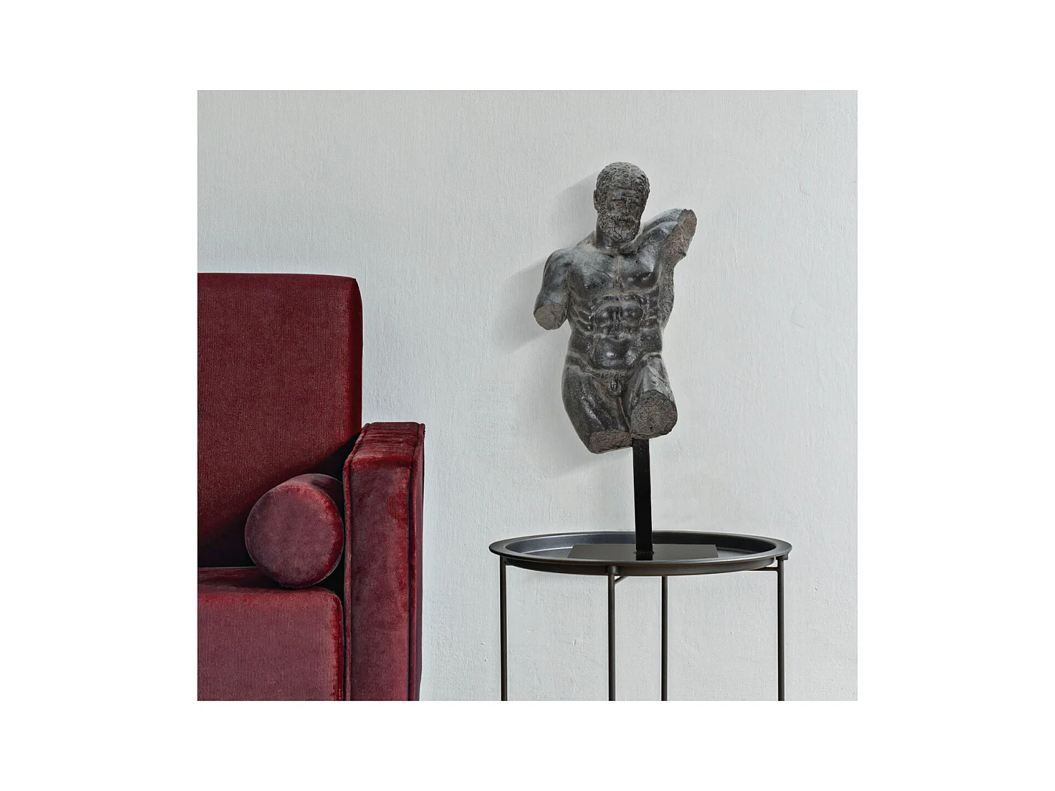 Sculpture Homme 1, Noir, 26x22x57,5 cm, Seven Design