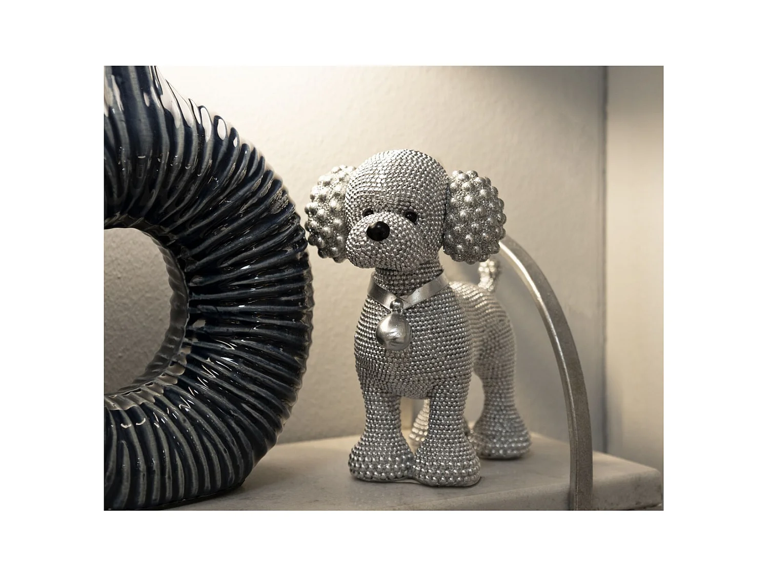 Sculpture Chien 9, Argent, 15x9,5x15 cm, Seven Design