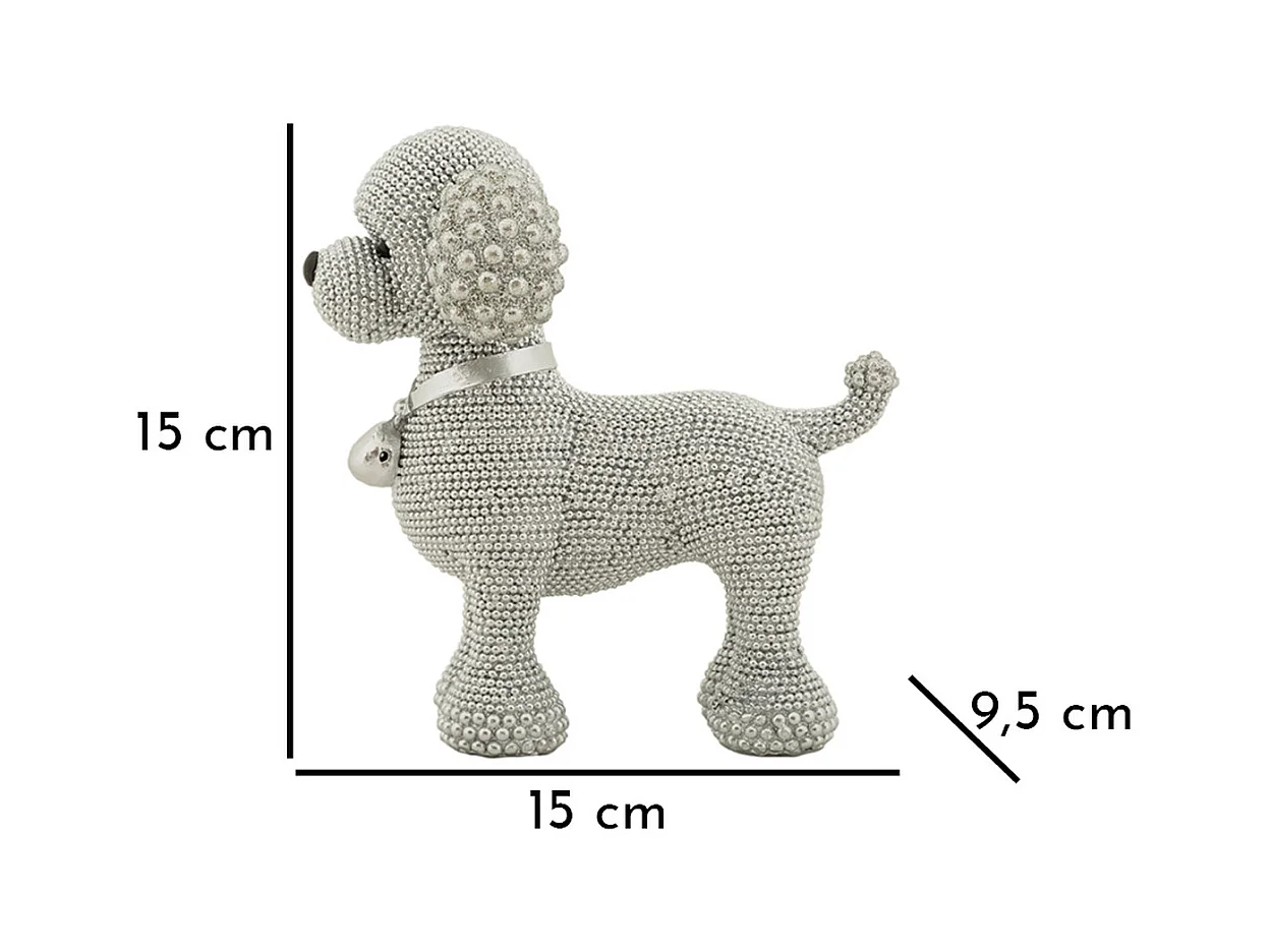 Sculpture Chien 9, Argent, 15x9,5x15 cm, Seven Design
