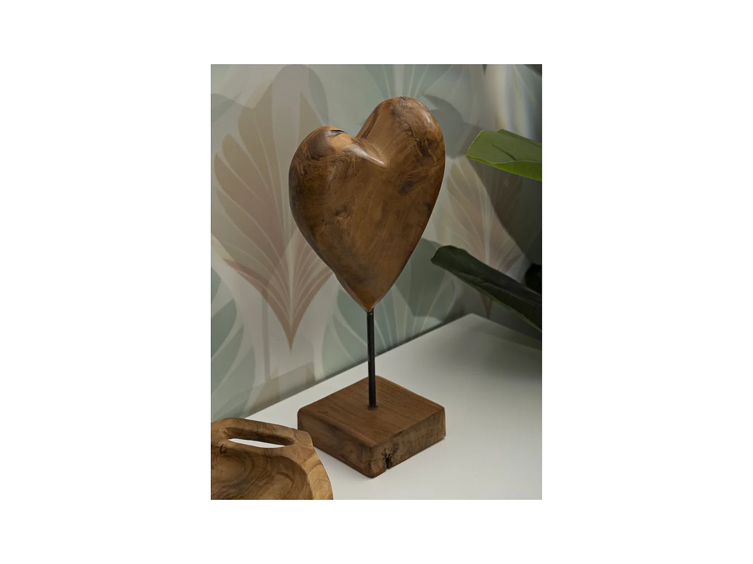 Rzeźba Serce 6, Brązowy, 20x12x37 cm, Epikasa