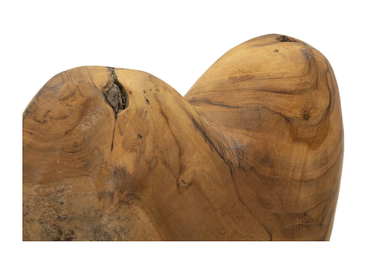 Sculpture Cœur 6, Marron, 20x12x37 cm, Seven Design