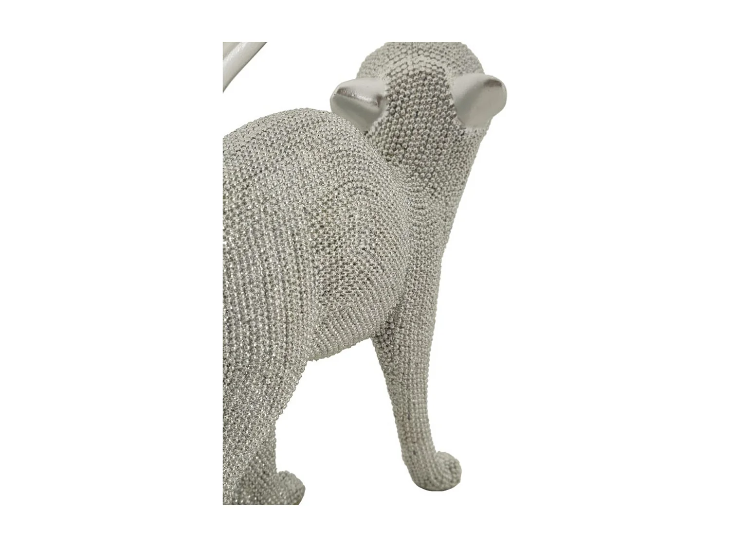 Rzeźba Koty 4, Srebrny, 17,5x9x26 cm, Seven Design