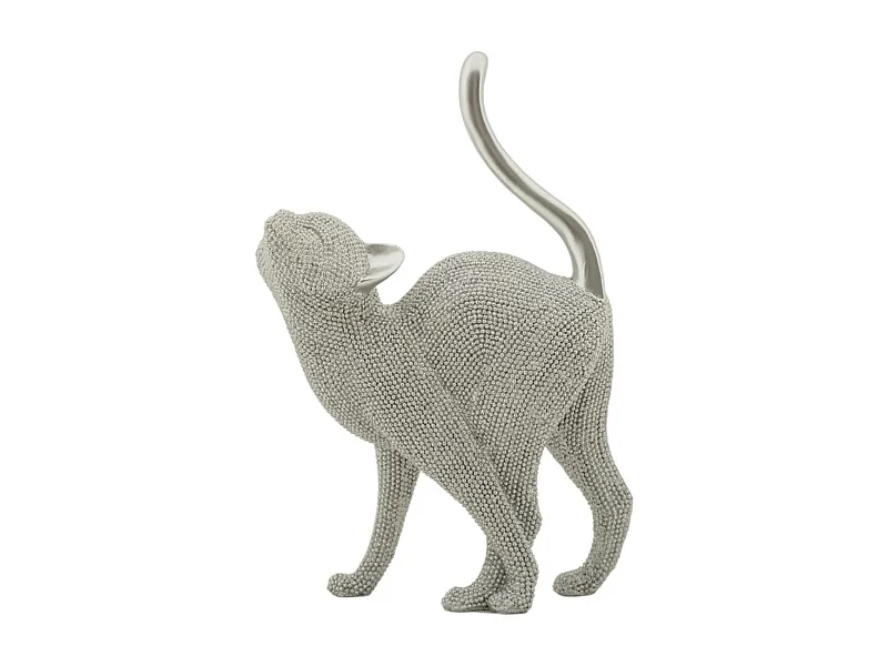 Rzeźba Koty 4, Srebrny, 17,5x9x26 cm, Seven Design