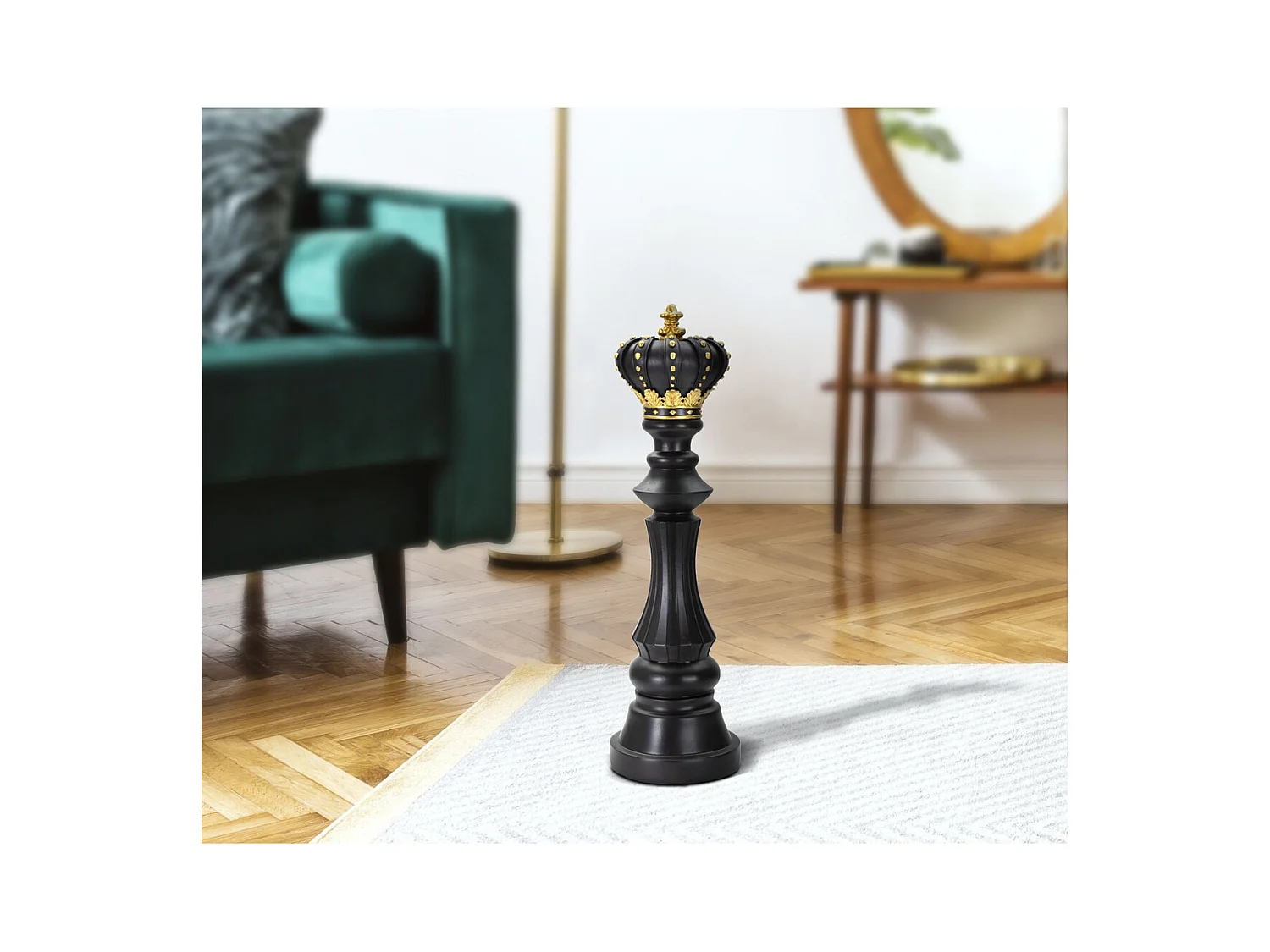 Sculpture Échecs 4, Noir, 14x14x50 cm, Epikasa