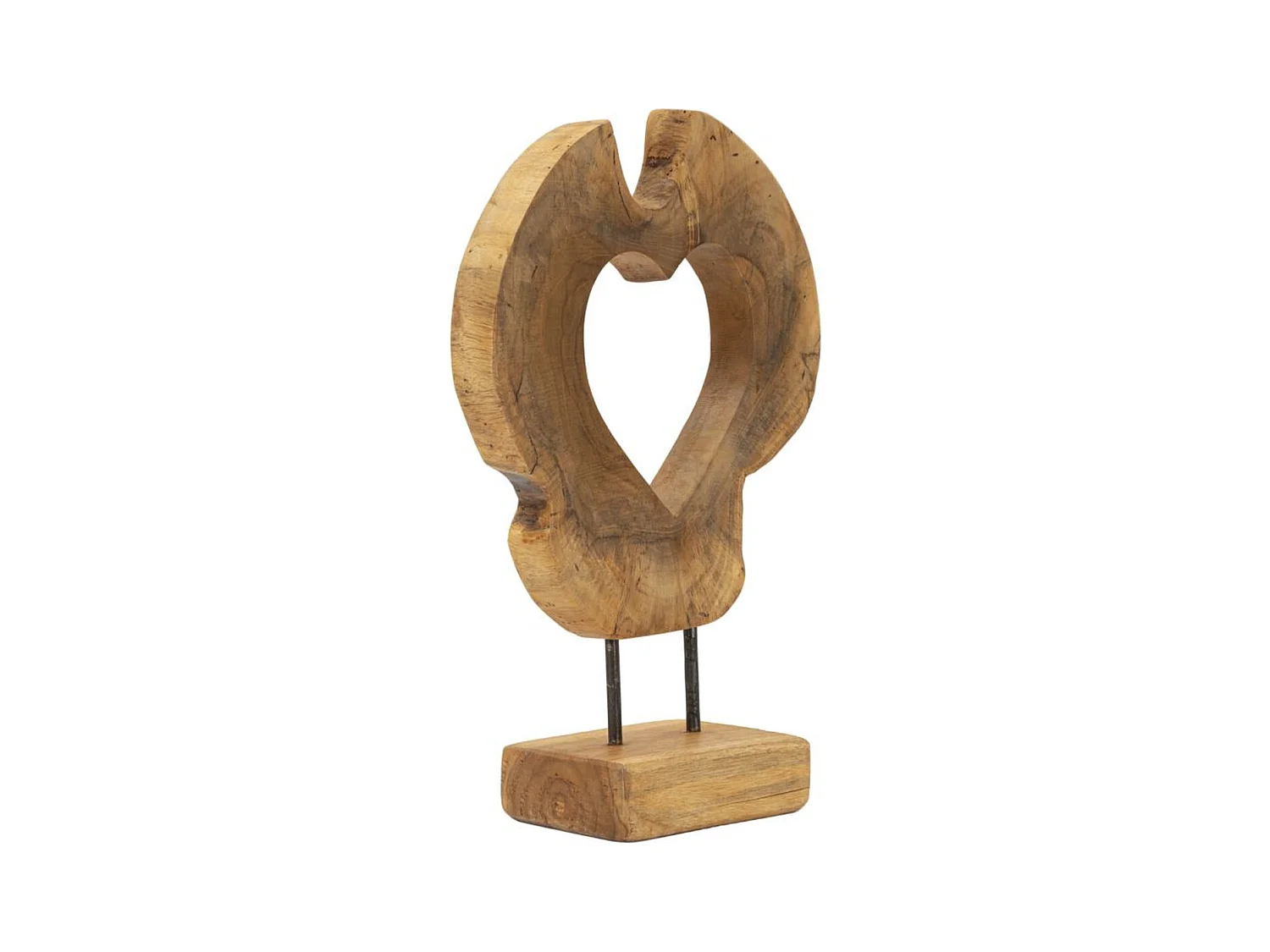 Rzeźba Serce 7, Brązowy, 28x10x38 cm, Epikasa