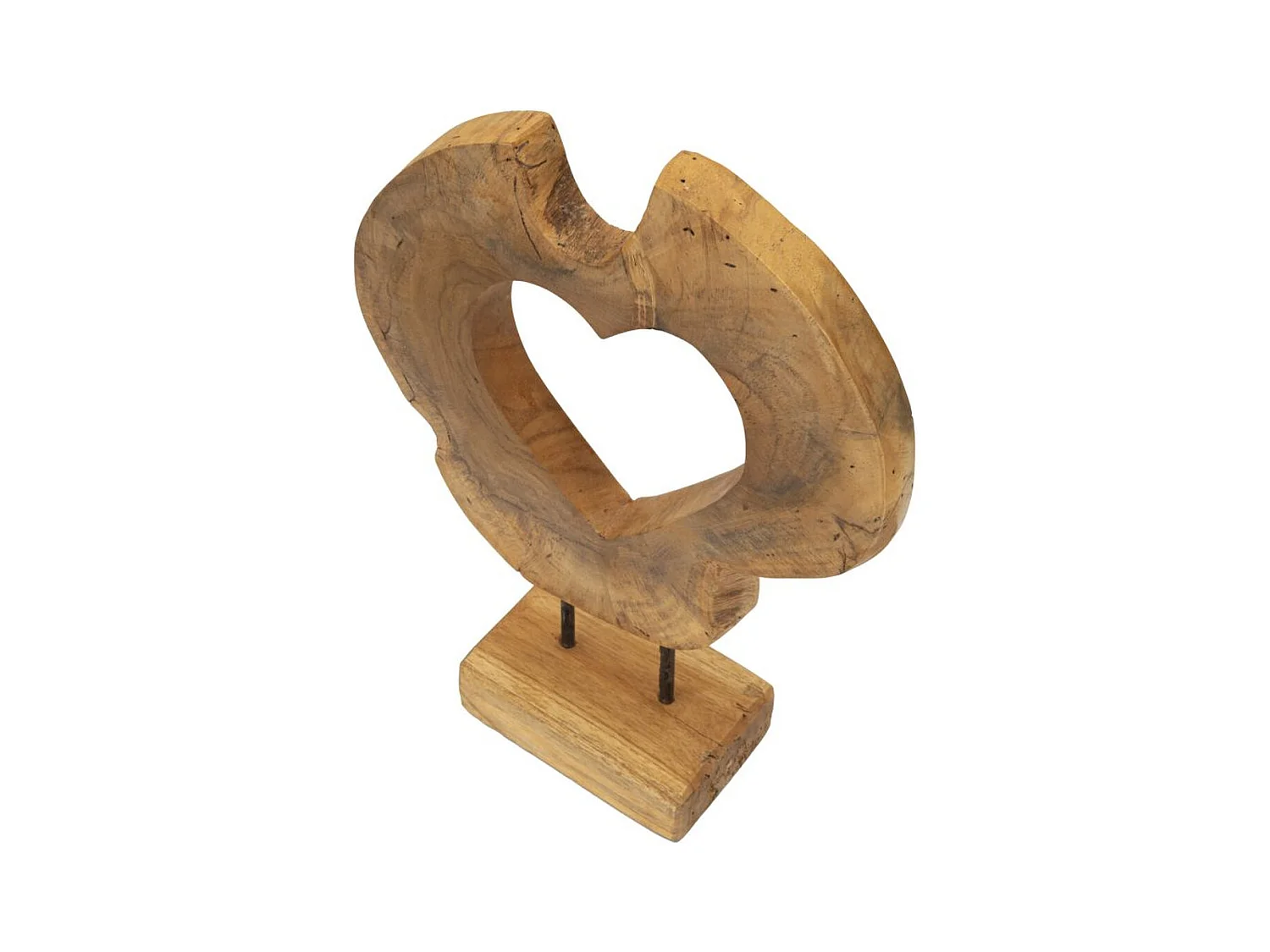 Rzeźba Serce 7, Brązowy, 28x10x38 cm, Epikasa