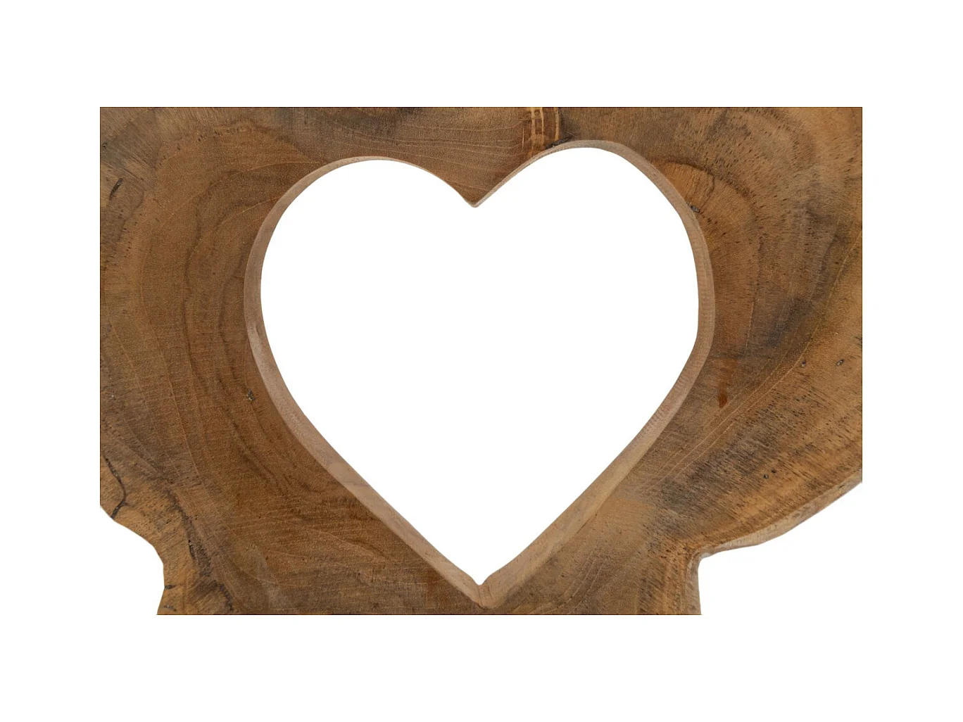 Scultura Cuore 7, Marrone, 28x10x38 cm, Epikasa