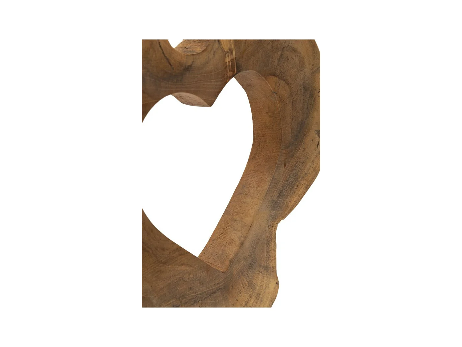 Scultura Cuore 7, Marrone, 28x10x38 cm, Epikasa