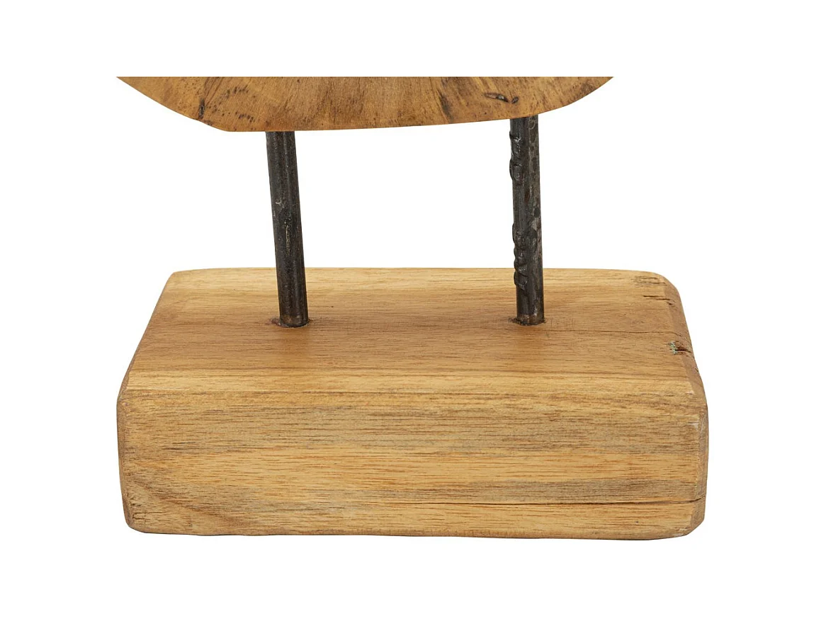 Scultura Cuore 7, Marrone, 28x10x38 cm, Epikasa