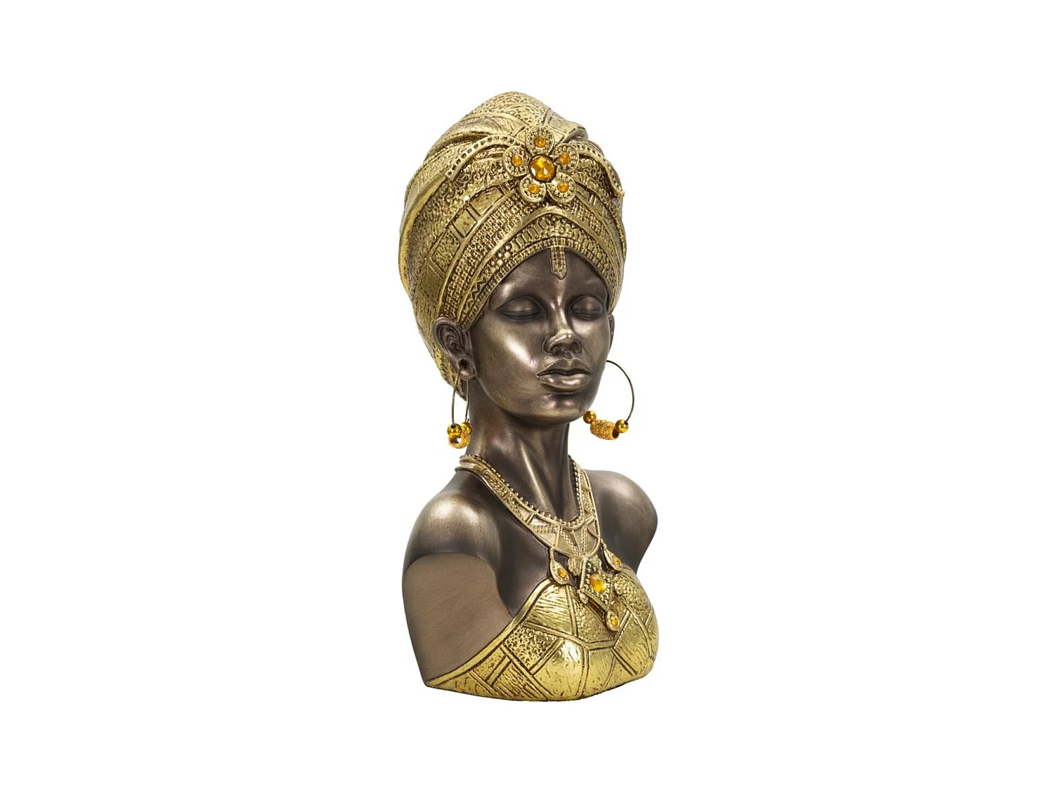 Beeldhouwwerk Africa 8, Veelkleurig, 23,5x17,5x39,5 cm, Epikasa