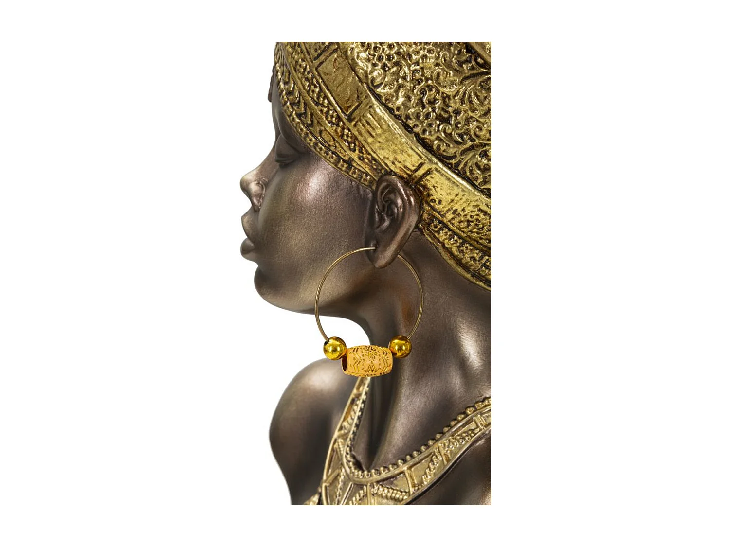 Beeldhouwwerk Africa 8, Veelkleurig, 23,5x17,5x39,5 cm, Epikasa