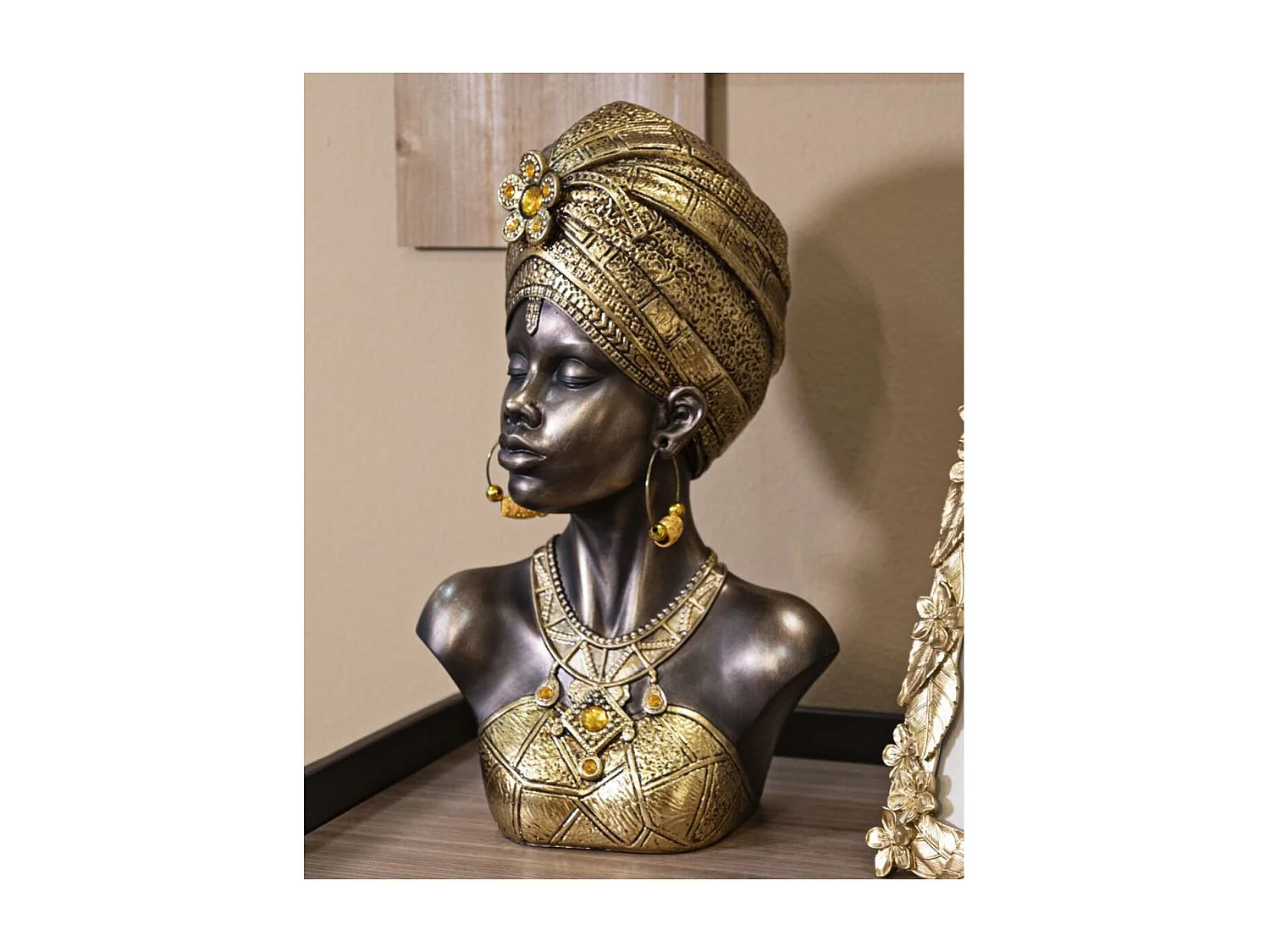 Rzeźba Afryka 8, Wielokolorowy, 23,5x17,5x39,5 cm, Seven Design