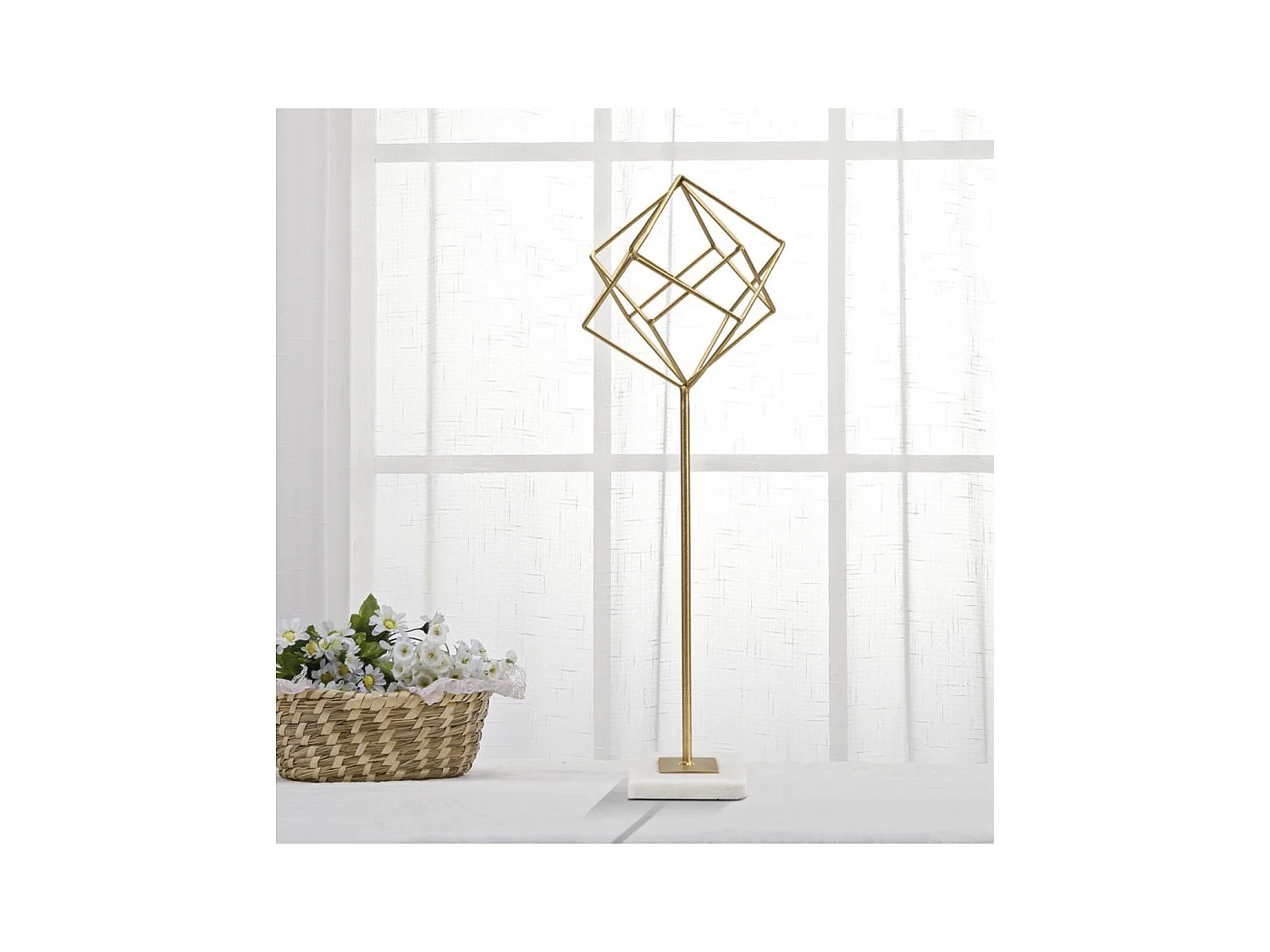 Rzeźba Sześciany 1, Złoto, 16x18x52,5 cm, Epikasa