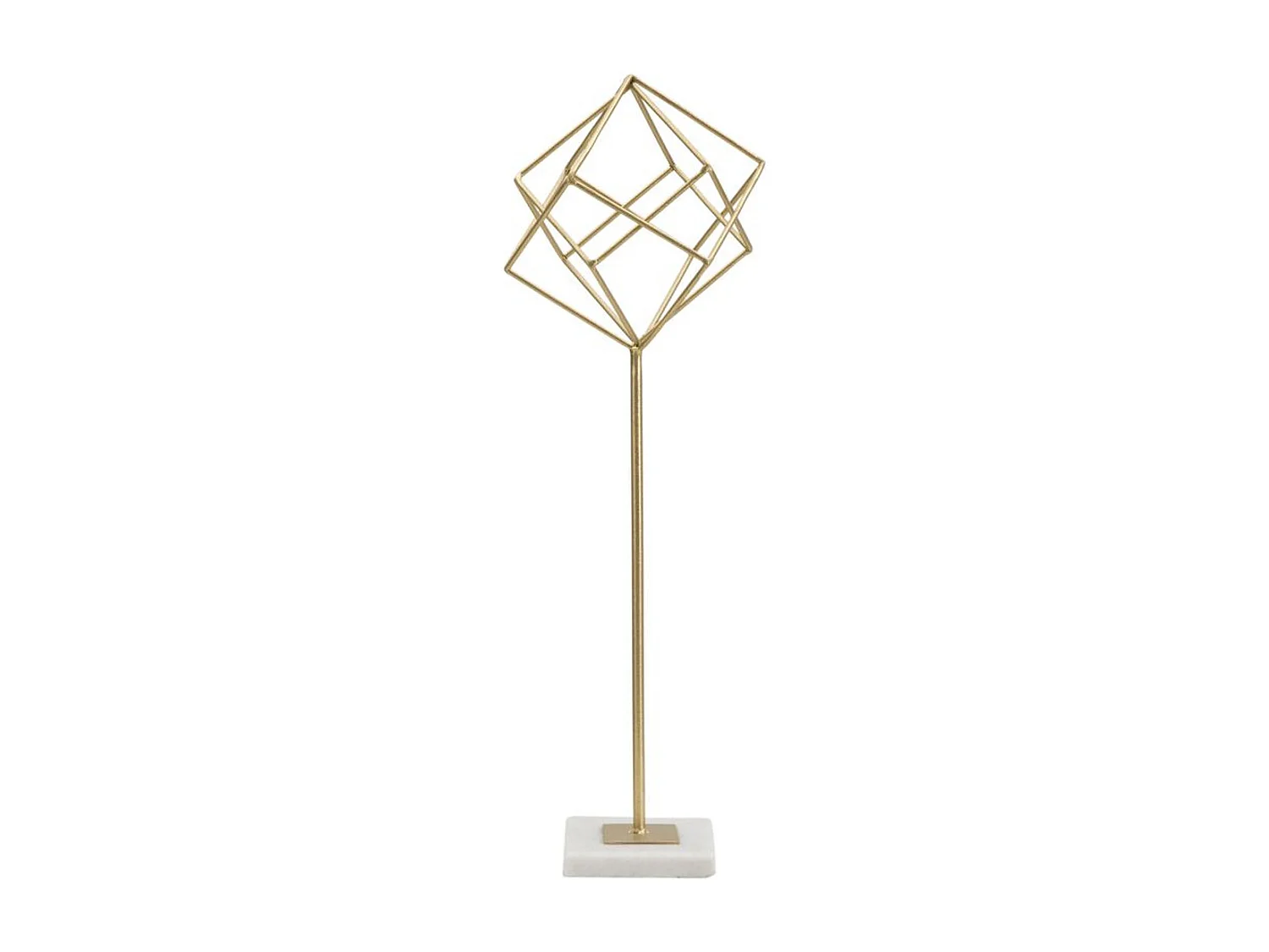 Rzeźba Sześciany 1, Złoto, 16x18x52,5 cm, Seven Design