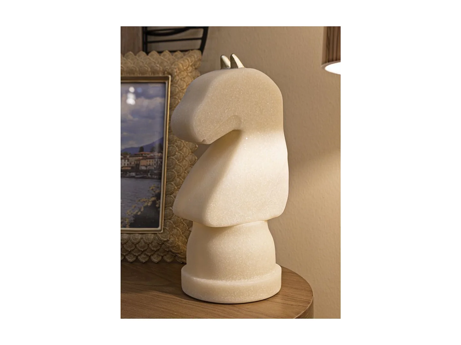 Beeldhouwwerk Schaken, Wit, 14x13x31 cm, Epikasa