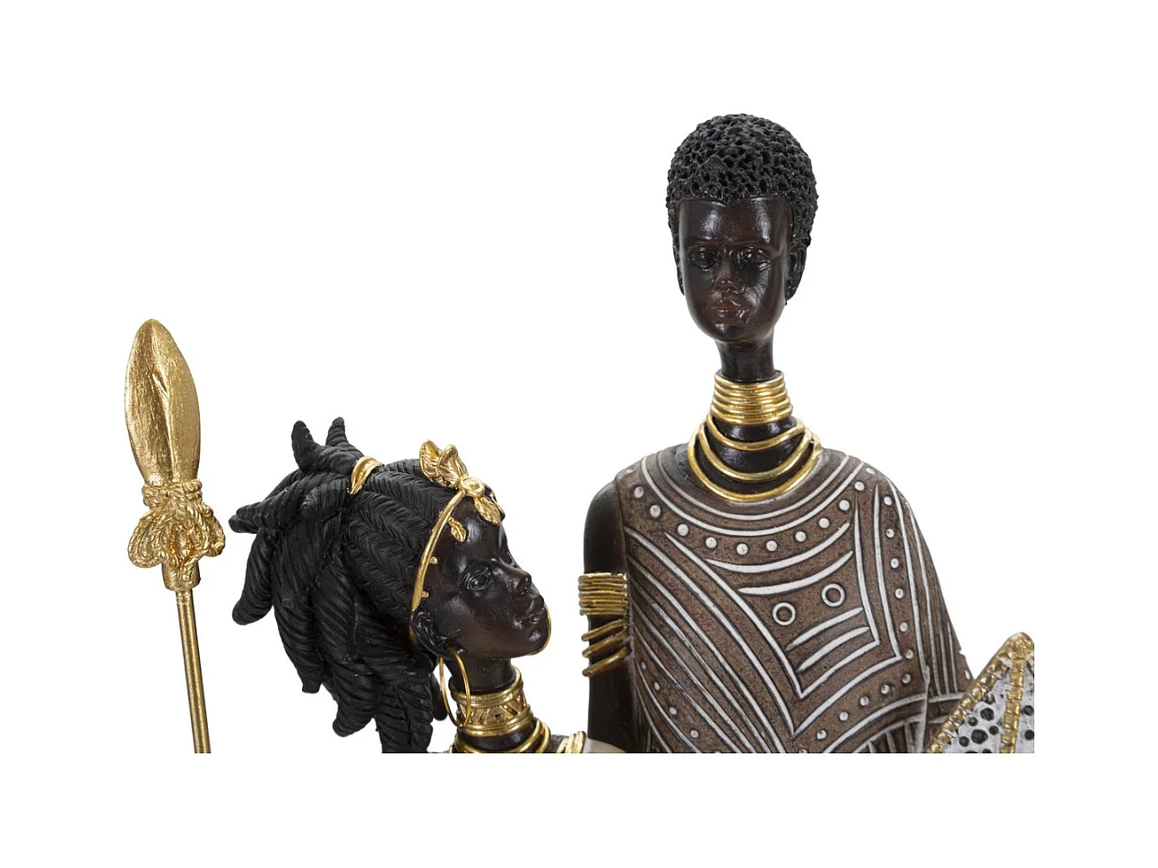 Rzeźba Afryka 10, Wielokolorowy, 16x11,5x38 cm, Epikasa