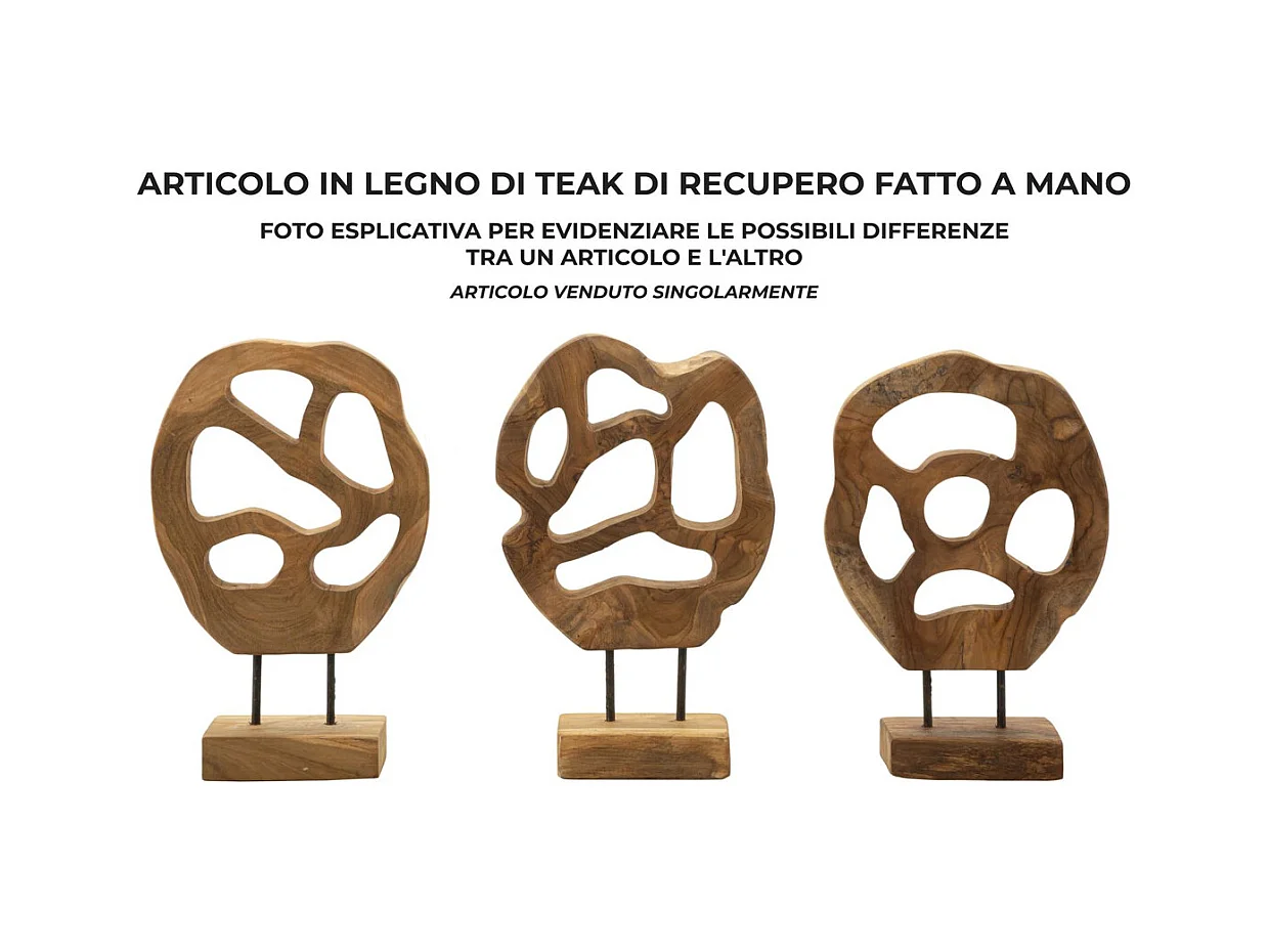 Beeldhouwwerk Wortel 5, Bruin, 25x10x38 cm, Epikasa