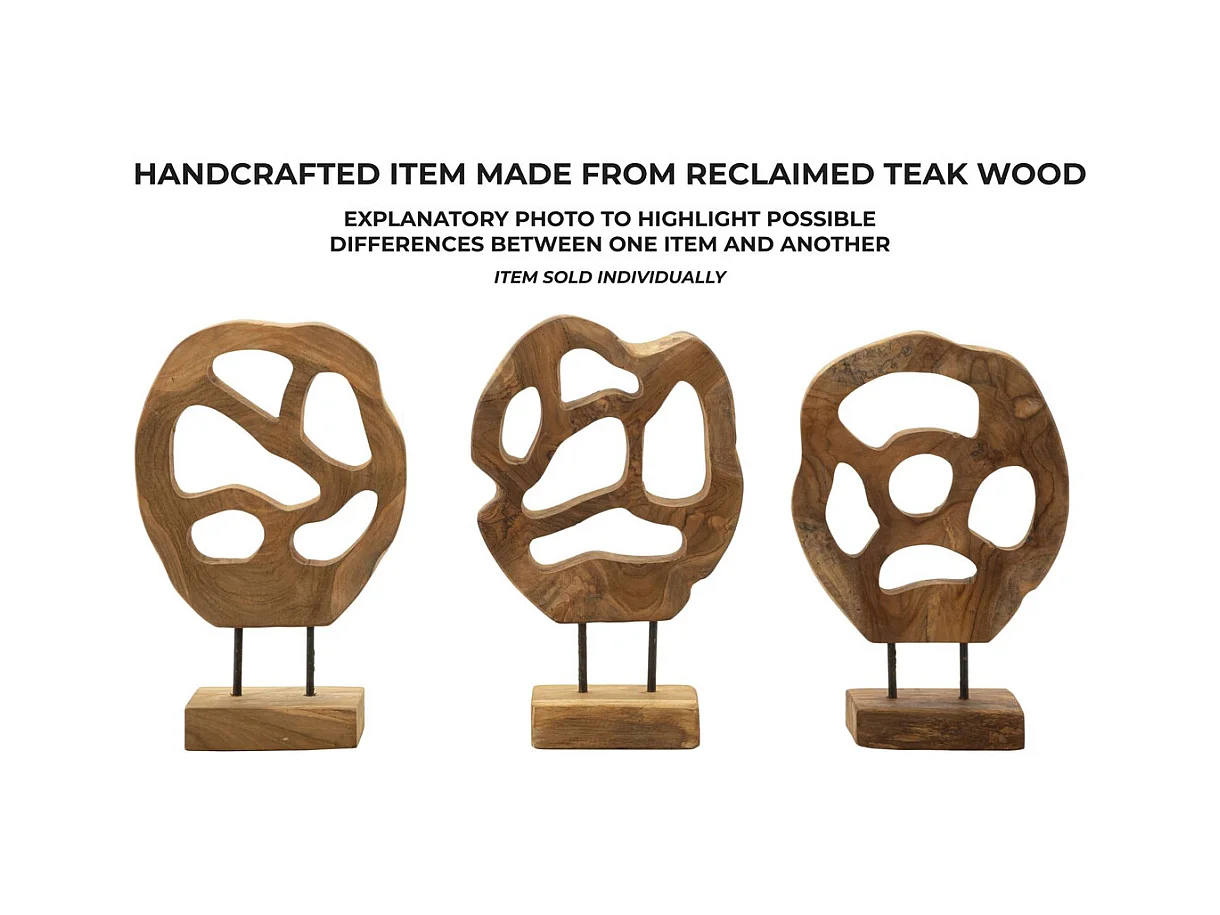 Beeldhouwwerk Wortel 5, Bruin, 25x10x38 cm, Epikasa