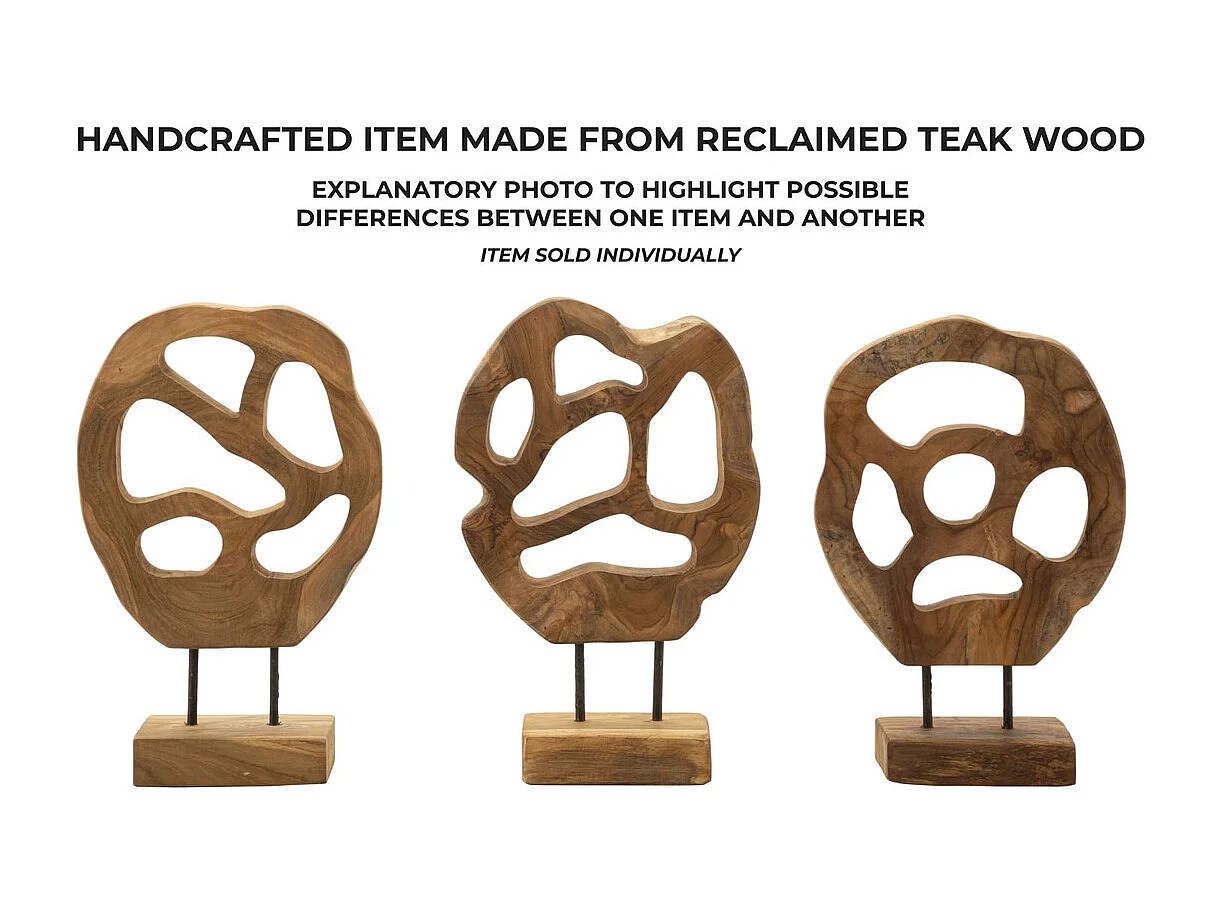 Rzeźba Korzeń 5, Brązowy, 25x10x38 cm, Seven Design