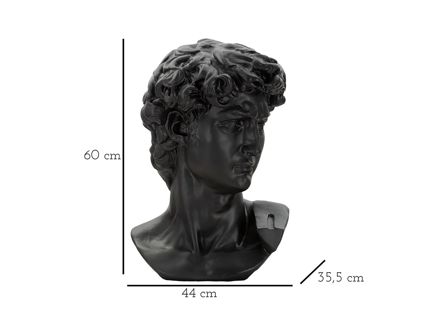 Scultura Grecia, Nero, 44x35,5x60 cm, Epikasa